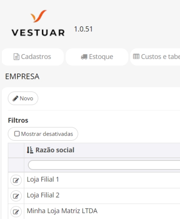 Vestuar - Módulo Multiempresa